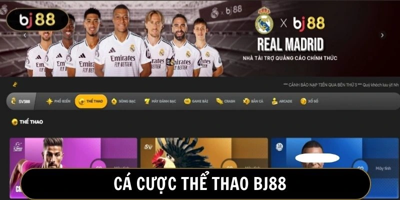 Đặt cược cho các trận đấu thể thao hấp dẫn tại BJ88